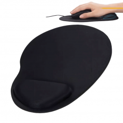 Mouse pad com apoio silicone em gel coesivo para descanso de punho