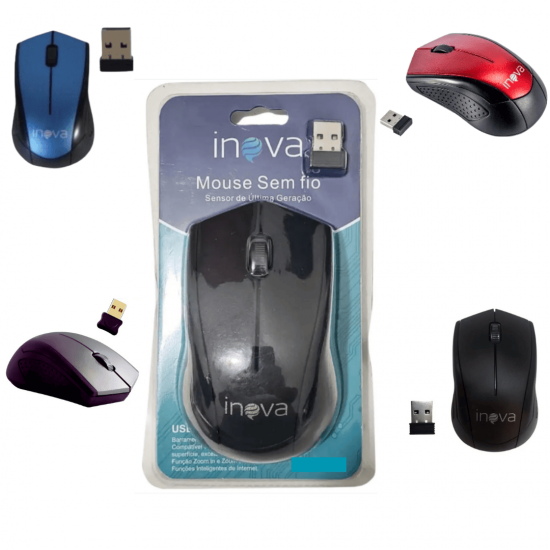 Mouse Sem Fio Design Ergonômico Standard Usb