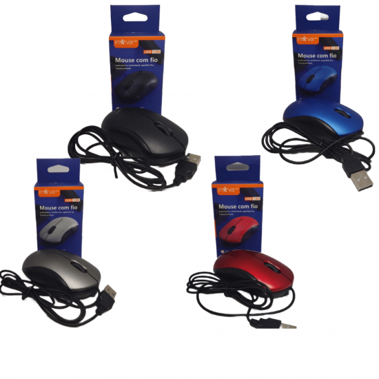 Mouse Usb Óptico Com Fio Usb Notebook Pc