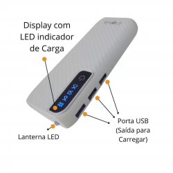 Carregador Portátil Power Bank 10000mah