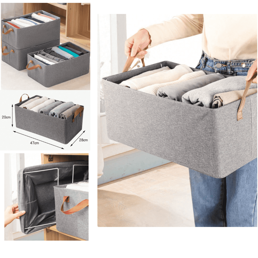 Organizador De Calça Jeans Guarda Roupa Arrumados Caixa De Armazenamento De  Roupa