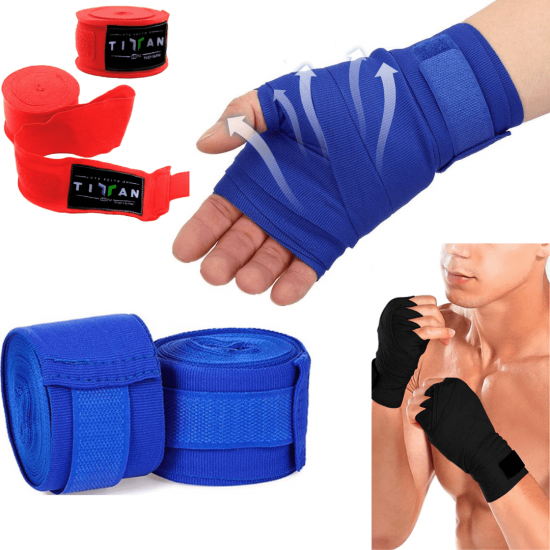 Par Bandagem Elástica Protetora 3,5 Metros Boxe Muay Thai