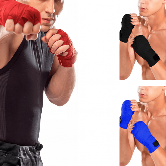 Par Bandagem Elástica Protetora 3,5 Metros Boxe Muay Thai