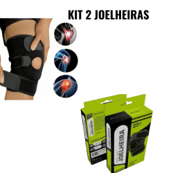 Par de Joelheira Compressão Ortopedica Articulada Apoio Reforçado