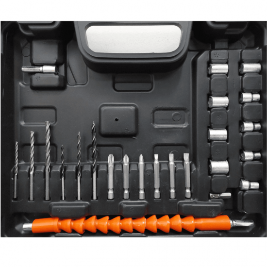 Parafusadeira Furadeira De Impacto Bivolt 21v 2 Baterias Com Maleta
