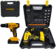 Parafusadeira Furadeira De Impacto Bivolt 21v 2 Baterias Com Maleta