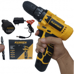 Parafusadeira Furadeira Bateria 12V com Impacto Bivolt Maleta Ranger