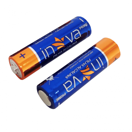 Pilha Alcalina AA Inova Prime 1.5V – Longa Duração | Alta Potência | Kit com 2 Unidades