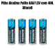 Pilha alcalina alfacell aaa com 4 pilhas com alta resistência