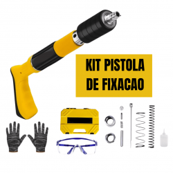 Pistola de Fixação Finca Pino Ação Direta Rebites Gesso Drywall Madeira Janela