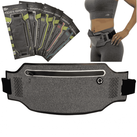 Pochete Esportiva Slim Porta Dolar Celular Cores para Corrida e Academia