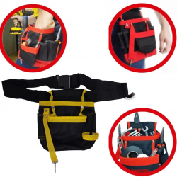 Bolsa Cinturão Porta Ferramentas Parafuso Broca Eletricista Carpinteiro Marceneiro Multiuso Trabalho