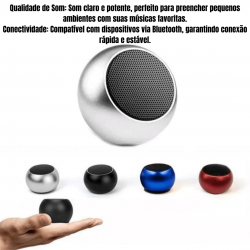 Mini Caixinha De Som De Metal Bluetooth Amplificada inova original