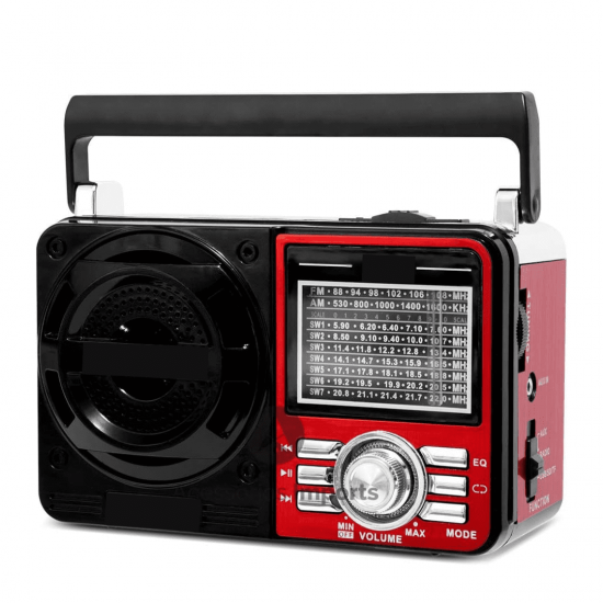 Rádio Retrô Vintage Portátil A Pilha E Tomada Am Fm Sw Pendrive Com Sd Usb