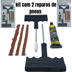 Reparo de pneu moto carro sem câmara pneus furado kit com 12 peças