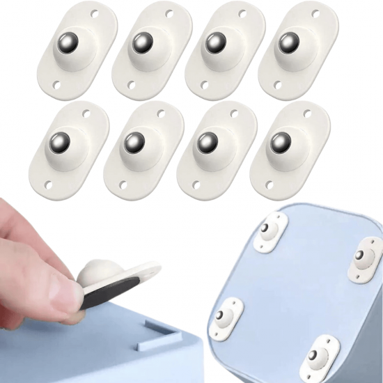 Rodízios Adesivos Do Rolamento De Esferas , Rodas De Móveis De Aço Inoxidável 8 pcs Rolos Fáceis De Instalar
