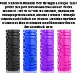 Rolo Massagem Foam Roller Liberação Miofascial Soltura Yoga