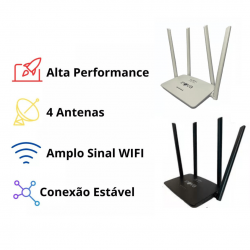 Roteador Sem Fio 4 Antenas Longo Alcance