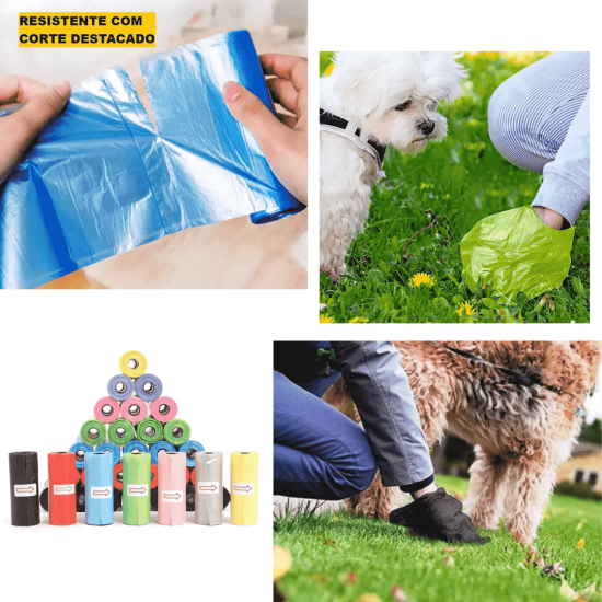 Kit 7 Rolinhos De Saquinhos/Refil De Lixo Para Coco Pet Gato Cachorro