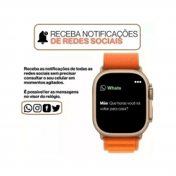 Smartwatch Relógio Digital Inteligente Ultra Série 8 W68+ tela AMOLED