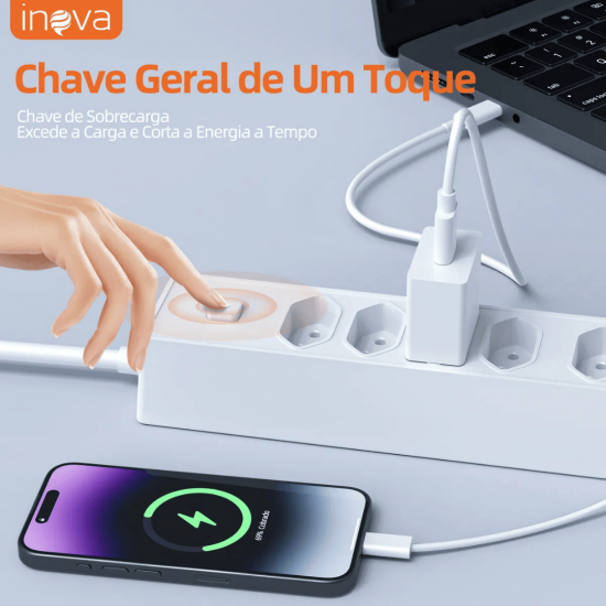 Inova 2m Régua Filtro de Linha Filtro de linha com protetor contra curtos (DPS) 110/220V