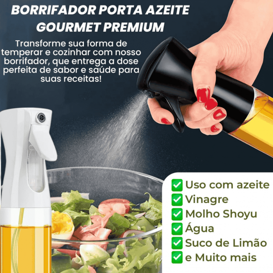 Spray de VIDRO Borrifador Pulverizador Porta Azeite Vinagre Óleos Galheteiro Chef Cozinha