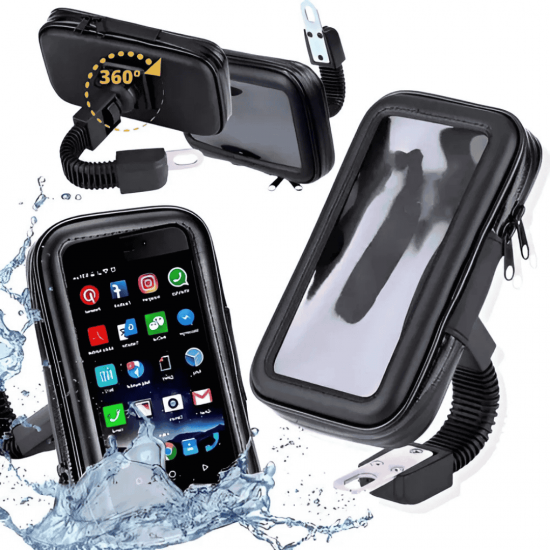 Suporte Case Capa Celular/GPS À Prova D'água para Guidão de Moto