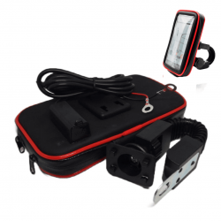 Suporte Moto Gps Celular Smartphone Carregador USB Case 360