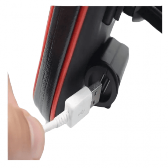 Suporte Moto Gps Celular Smartphone Carregador USB Case 360