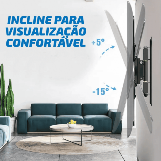 Suporte multifuncional de TV Suporte Tv Tri- Articulado Lcd Led Plasma 26 A 55 Polegadas