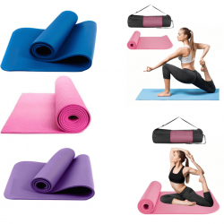 Tapete Yoga Fitness Ginástica Macio Lavável 1,73m x 61cm x 0,8cm Espessura
