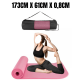 Tapete Yoga Fitness Ginástica Macio Lavável 1,73m x 61cm x 0,8cm Espessura