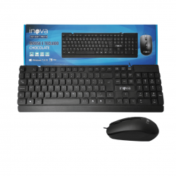 Teclado e Mouse Basico Fio Usb Multimidia Kit Pc Computador Notebook