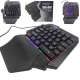 Teclado Gamer Semi Mecanico Single Hand Profissional Uma Mão Led RGB
