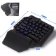 Teclado Gamer Semi Mecanico Single Hand Profissional Uma Mão Led RGB