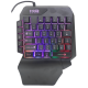 Teclado Gamer Semi Mecanico Single Hand Profissional Uma Mão Led RGB