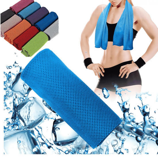 Toalha Microfibra Esportiva Academia Exercícios Treino Corrida + Estojo