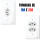 Tomada Interruptor 10A/20A linha Homelink F.C. tomadas simples 10A tomada 20A interruptor simples