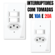 Tomada Interruptor 10A/20A linha Homelink F.C. tomadas simples 10A tomada 20A interruptor simples