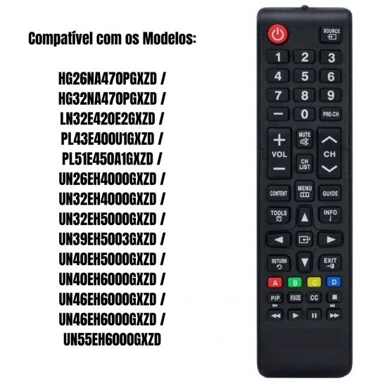 VC-A8081 CONTROLE REMOTO COMPATIVEL TV LCD SAMSUNG