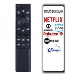 Controle remoto com comando de voz samsung smart tv uhd 4k un60au8000gxzd un75au7700gxzd