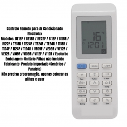 Controle Ar Condicionado Electrolux Ecoturbo Be18f 5.0