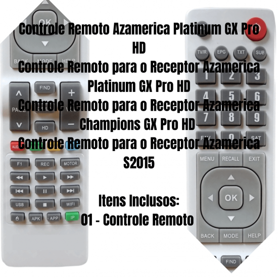 Controle Azamerica S2015 Hd