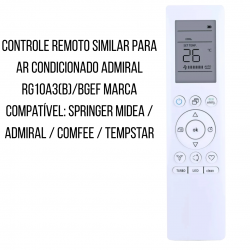 Controle Remoto Para Ar Springer / Midea / Comfee Tempstar Rg10a(b)bgef