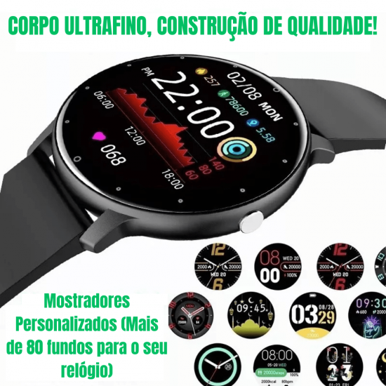 relógio inteligente smartwatch redondo W40 PRO MAX IP67 Nfc